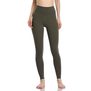 Best Selling <b>Women's</b> Custom Design Yoga <b>Leggings</b> Breathable Quick Dry Solid <b>Pattern</b> with Elastic Waist Wholesale - Product Image 4