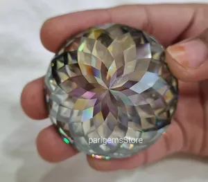 Bleu foncé forme ronde Moissanite diamant grande taille diamants portugais coupe faisant pour Moissanite pendentifs Hip Hop bijoux - Product Image 3