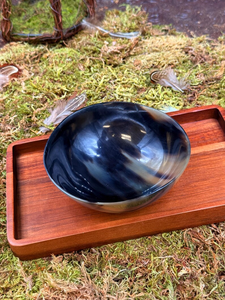 Cuenco Pequeño de Cuerno de Búfalo Natural Pulido, Redondo y Grueso, Ecológico, para Condimentos, Bebidas, de Lujo, por Crescent Crafts - Product Image 4