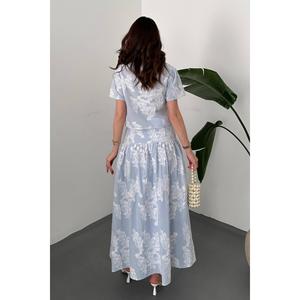 Ensemble chemise bleue et jupe corset - Bleu - Product Image 5