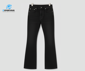 Men Flared Jeans Black Denim Pants Vintage Flare Jeans Retro Style <b>Bell</b> Bottom Jeans Men Slim Fit Flared Denim Pants Custom Logo - Product Image 3