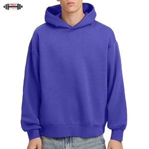 Sudadera con capucha holgada de invierno con logotipo personalizado Boxy Drop Shoulder Oversized Essentials Organic Cotton Fleece Luxury Streetwear - Product Image 4