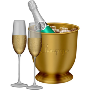 Cubetas de Hielo de Latón Macizo de Lujo con Acabado Dorado para el Hogar, Eventos, Fiestas, Bares, Enfriador de Vino con Asas de Anillo - Product Image 5