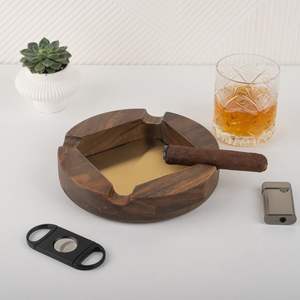 Cenicero decorativo de madera Decoración de mesa elegante - Product Image 5