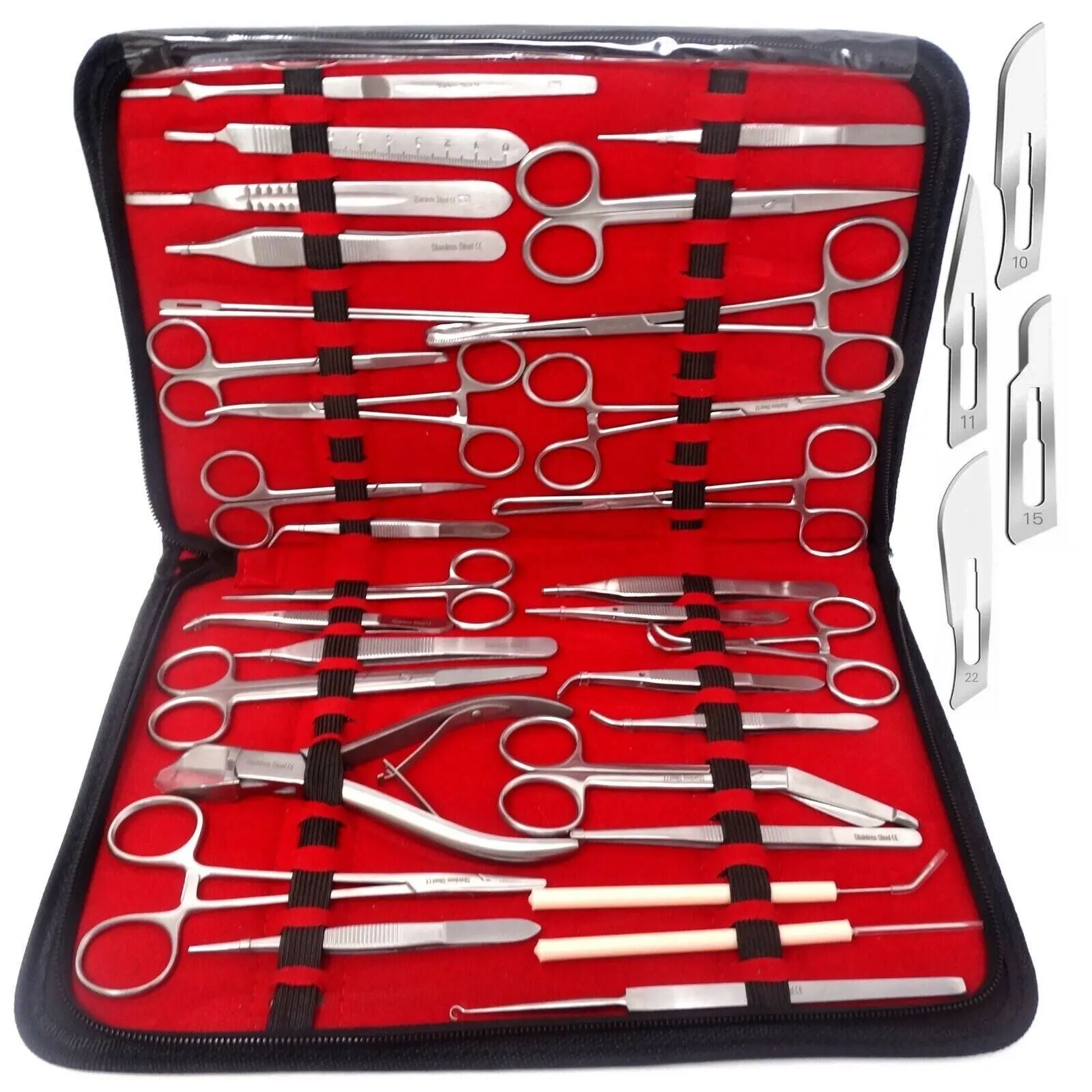 Kit d'instruments dentaires de chirurgie mineure américaine de 72 pièces de qualité supérieure par araston International