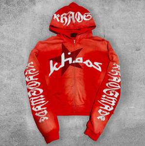 ชุดวอร์มผู้ชายแนวสตรีทแวร์แนววินเทจใส่ซักได้ตามต้องการกางเกงฮู้ดแบบเย็บปะต่อพิมพ์ลายสำหรับฤดูหนาว - Product Image 1