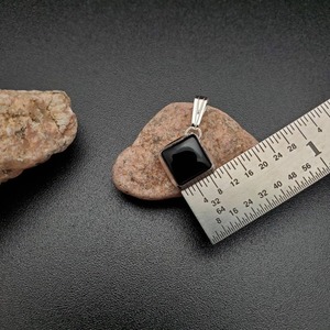 Joyería de piedras preciosas de ónix negro para mujer, colgante de estilo bohemio plateado, joyería de plata de ley 925, colgante hecho a mano de tendencia, Regalo para mamá - Product Image 6