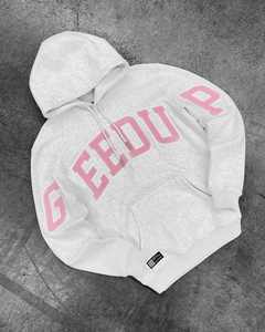 Sudaderas con capucha de peso pesado Sudaderas con cremallera de gran tamaño personalizadas Fleece Chenille Letter Streetwear Vintage Acid Wash Sudaderas con capucha desgastadas Hombres - Product Image 1