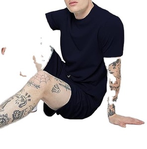 ชุดเซ็ตเสื้อยืดแขนสั้นและกางเกงขาสั้นผ้าฝ้ายสองชิ้น ระบายอากาศได้ดี ไซส์ใหญ่ สำหรับผู้ชาย ฤดูร้อน ปี 2023 รับผลิตตามสั่งขายส่ง - Product Image 2