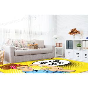 Tapis imprimé : Cadeaux personnalisés, Pop Art, Personnalisé, Icônique, Tapis de couloir, Nous pouvons le faire, Citation, Avec tapis moelleux à poils longs - Product Image 5