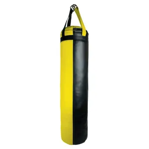 मुक्केबाजी पंचिंग बैग प्रशिक्षण के लिए फांसी सैंडबैग प्रशिक्षण फांसी सैंडबैग प्रशिक्षण सर्वश्रेष्ठ डिजाइन टिकाऊ चमड़े की सामग्री लंबे पंचिंग बैग ओम