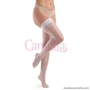 Modèle 2004 Bas en silicone pour filles, fins, en nylon et élasthanne, tricotés, transparents, anti-embolie, thermiques, pour varices, imprimés, hauteur genou - Product Image 4