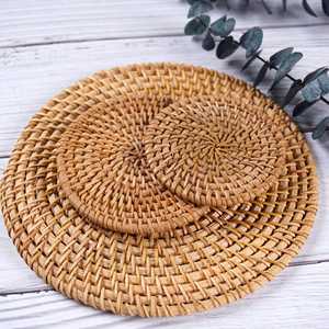 Handmade Woven Dining <b>Place</b> <b>Mats</b> Classic Style <b>Rattan</b> Centerpiece Decoration Viet Nam Made Dish Placemat Plate <b>Mat</b> for Dinner - Product Image 3