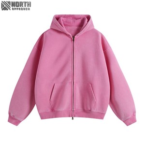 Sweat-shirt à capuche décontracté vintage en coton 100% à coupe régulière, couleur kaki, effet usé, poche kangourou, streetwear d'hiver, imprimé - Product Image 1