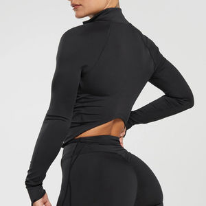 Women's Long Sleeve Athletic Jackets <b>Cropped</b> Slim Fit <b>Tops</b> Yoga Workout Hiking Running Jacket Women's Yoga Jackets - Product Image 6