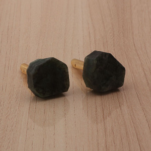 Handmade Tự Nhiên Ngọc Lục Bảo Đá Quý Khuy Măng Sét Mạ Vàng Đồng 15-17Mm Người Đàn Ông Của Truyền Thống Kỷ Niệm Đám Cưới Đảng Quà Tặng <span class=keywords><strong>Tie</strong></span> <span class=keywords><strong>Clip</strong></span> - Product Image 5