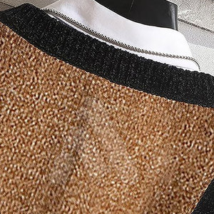 Suéter de Cuello Redondo Estampado Extra Grande para Hombre, Estilo Urbano, Tejido de Punto, 100% Algodón, Transpirable, Diseño Personalizado al por Mayor - Product Image 5