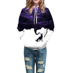 Vente en gros de sweats à capuche de haute qualité fabriqués sur mesure 100% polyester entièrement par sublimation OEM pour femmes sweats à capuche à épaules tombantes - Product Image 3