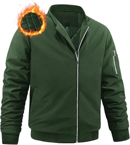 Veste bombardier d'hiver pour hommes de qualité personnalisée coupe-vent chaud fermeture éclair complète vêtements d'extérieur veste de vol formelle poches Camouflage avant - Product Image 2