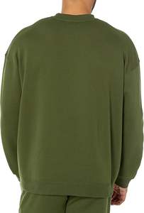 Sweat-shirt ras du cou surdimensionné de la saison d'automne pour hommes, grandes tailles et grandes, motif solide en polyester/coton - Product Image 6