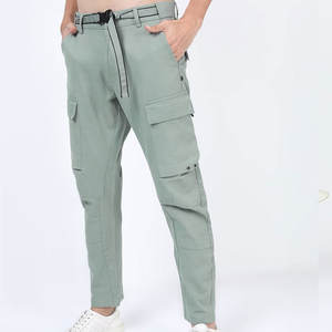 Pantalones Cargo de algodón Premium para hombre, superventas, nuevo diseño de 6 bolsillos con cintura media Capris, ropa de calle, Color gris - Product Image 3