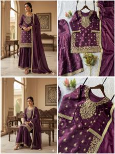Conjunto Sharara de Diseño Indio-Pakistaní, Hermoso y Elegante, en Tela de Seda, para Bodas, Fiestas y Eventos Tradicionales - Product Image 5