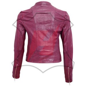 Veste en cuir coupe-vent de haute qualité pour femmes pour la saison automne-hiver en cuir d'agneau respirant Veste en cuir pour femmes - Product Image 2
