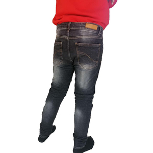 Pantalon en denim à bas prix 2025 Vente en gros de jeans foncés avec logo de marque personnalisé Pantalon en denim décontracté pour hommes - Product Image 5