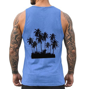 Camiseta sin Mangas para Hombre, de Moda, Suave, Cómoda, Tejida, Transpirable, de Algodón, para Verano, Playa, Vacaciones, Uso Casual - Product Image 5