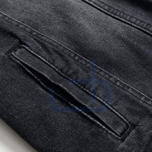 Chaqueta de Mezclilla para Hombre con Logotipo Personalizado de Alta Calidad, Precio Bajo, Talla Grande, Estilo Urbano, Cuello Alto, Tela de Lona, 100% Algodón - Product Image 6