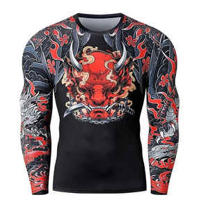 <b>Men's</b> Printed Rash Guard <b>Swim</b> <b>Shirt</b> Protective Clothing with Rush Guard Print - Product Image 4