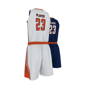 เสื้อบาสเก็ตบอลสำหรับผู้ชายชุดบาสเก็ตบอลสีขาวล้วนแบบปักโลโก้ได้ตามต้องการดีไซน์ล่าสุด - Product Image 4