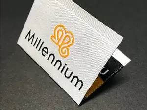 Parche tejido con logotipo personalizado de alta calidad, etiqueta bordada para ropa, tamaño de fábrica, etiqueta tejida para prendas y zapatos - Product Image 4