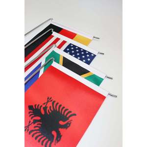Drapeau de bureau en forme de L imprimé numériquement avec l'image de la Caroline du Nord, mât en aluminium - Product Image 6