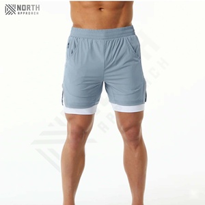 Pantalones Cortos Deportivos Casuales de Verano para Hombre, de Secado Rápido, de Lona, de Color Sólido, con Cintura Elástica, de Alta Calidad y Personalizables - Product Image 1
