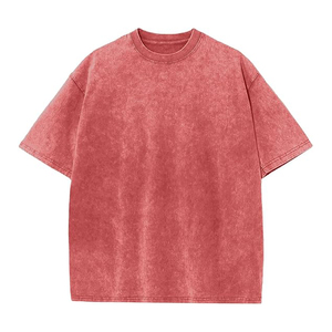 T-shirts épaules tombantes surdimensionnés lavés à l'acide pour hommes personnalisés T-shirts coupe ample lourds 300 GSM - Product Image 6