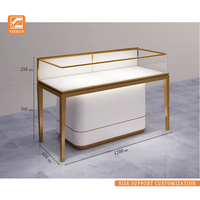 Vitrine à bijoux miroir avec éclairage LED, design étanche et écologique
