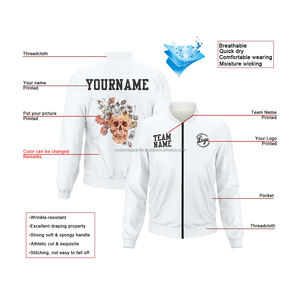 Chaqueta universitaria de lana 100% personalizada con estilo de letras para hombre, con cuello levantado y logotipo bordado en la parte delantera con monograma de estilo de letra personalizada para hombre - Product Image 2