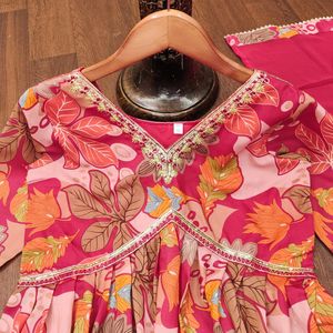 Kurta พิมพ์สกรีนผ้าฝ้ายอินเดียแบบยาวสำหรับผู้หญิงเสื้อผ้าชาติพันธุ์ผู้หญิงพิมพ์ลายแบบอินเดีย - Product Image 5