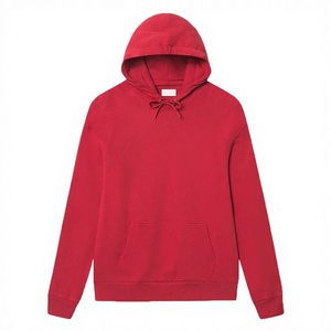 Sudadera con Capucha Roja Ikhlas Sports, Poliéster/Algodón, Corte Holgado, Bolsillo Canguro, Capucha con Cordón, Ropa Casual Urbana Unisex - Product Image 1