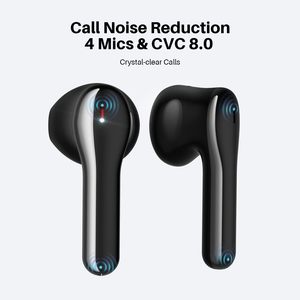 Auricolari senza fili con chiamata a cristalli trit per 5.2 Bluetooth Qualcomm QCC3040 4mics CVC 8.0 Noise cablato auricolari musicali - Product Image 3