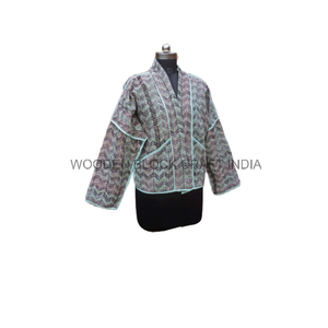 Chaqueta de Invierno Vintage Ecológica, Estampada, Transpirable, de Algodón Tejido, con Cuello en V, Reversible, Acolchada, de Secado Rápido, Lista para Usar Todos los Días - Product Image 4
