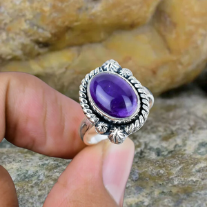 Classic Best Design Handmade Amethyst Gemstone <b>Ring</b> 925 Sterling <b>Silver</b> Fashion <b>Silver</b> Jewelry Boho <b>Stacking</b> <b>Ring</b> Christmas Gift - Product Image 1