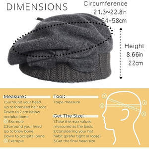 Señoras 100% Boinas <span class=keywords><strong>de</strong></span> punto <span class=keywords><strong>de</strong></span> <span class=keywords><strong>lana</strong></span> Diseñador clásico Pintor Invierno Personalizado Cálido Venta al por mayor Beanie Sombreros - Product Image 2