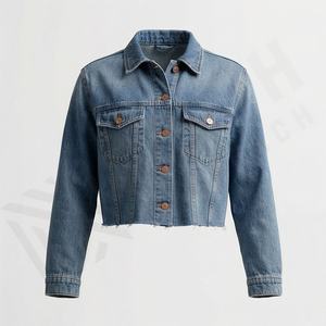 Veste en jean pour femmes grandes tailles, usage extérieur, nouveau design, tendance, décontractée, streetwear, vêtements, couleur personnalisée - Product Image 1