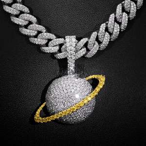 Icedown VVS Moissanite Diamond Rapper Pendant Unisex Luxury <b>White</b> <b>Gold</b> <b>Cross</b> Pendant Fine Silver Hip Hop Style Charming Features - Product Image 4