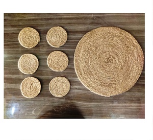 Custom Material Coaster Set Classic Style round Stone Pads for Kitchen Made in India - Product Image 1