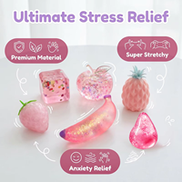 Collection de Squishies à Remontée Lente, Fruits Roses et Jaunes, Pommes, en Farine de Maltose, Emballage en Boîte, Boîte Surprise Squishy
