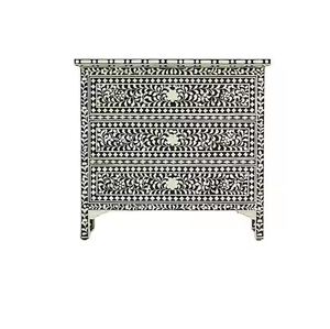 แท่นวางโต๊ะข้างเตียงลิ้นชักทำมือแบบทันสมัยสำหรับห้องนอนด้วยงานฝีมือรูปพระจันทร์เสี้ยว - Product Image 1