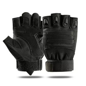 Demi-doigt course cyclisme équipement de protection Motocross sport gants à écran tactile en cuir - Product Image 5
